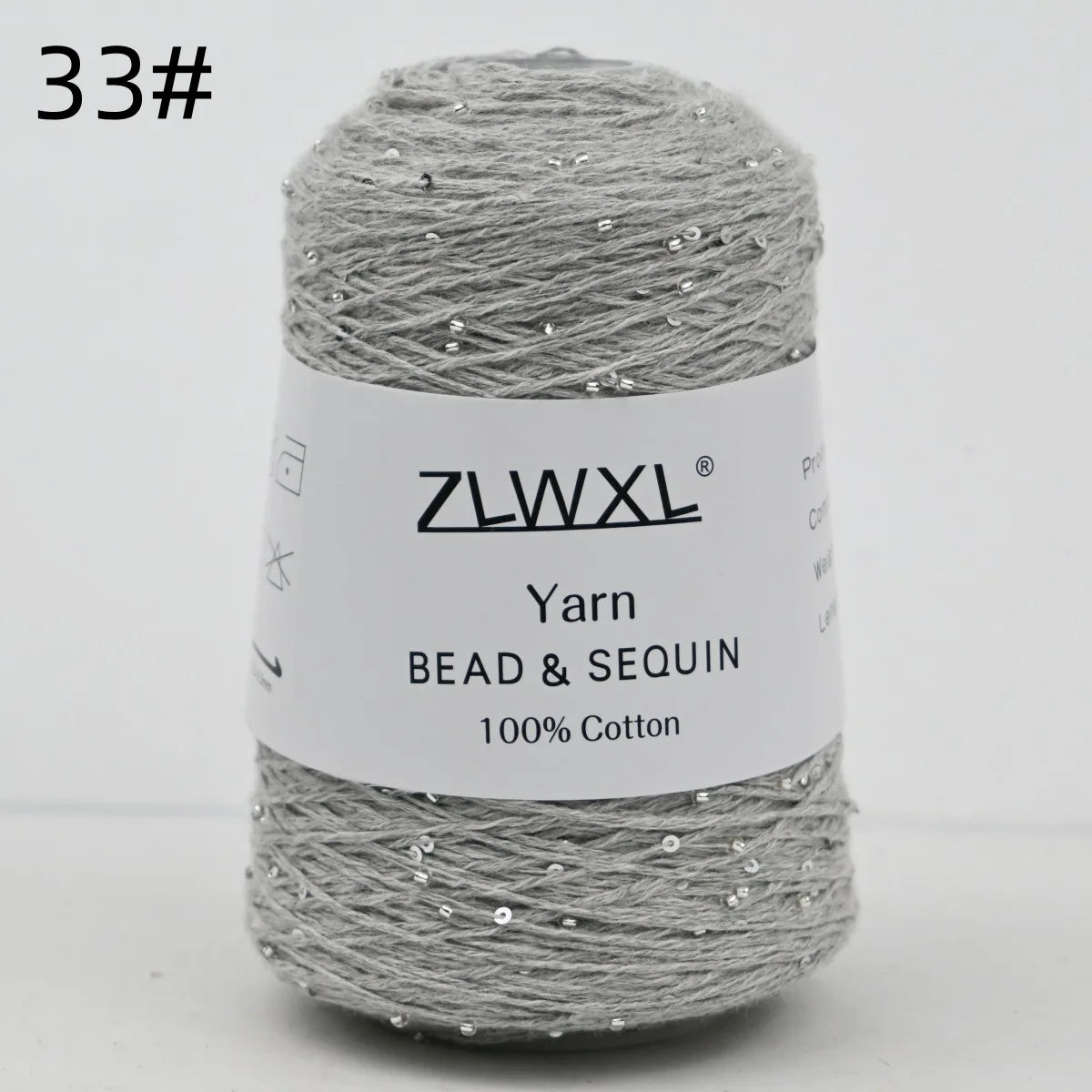 Bead & Sequin Yarn — 100g / 420m, 2mm Crochet Thread