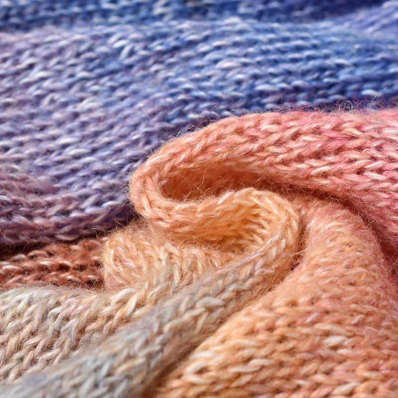 Soft Rainbow Mohair Yarn — 200m / Roll, DIY Crochet Thread