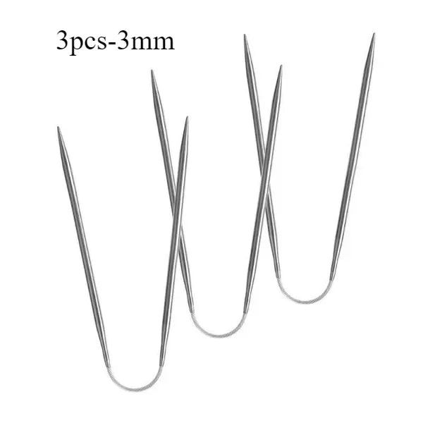 Circular Knitting Needles Set — Flexible Stainless Steel for Socks & More
