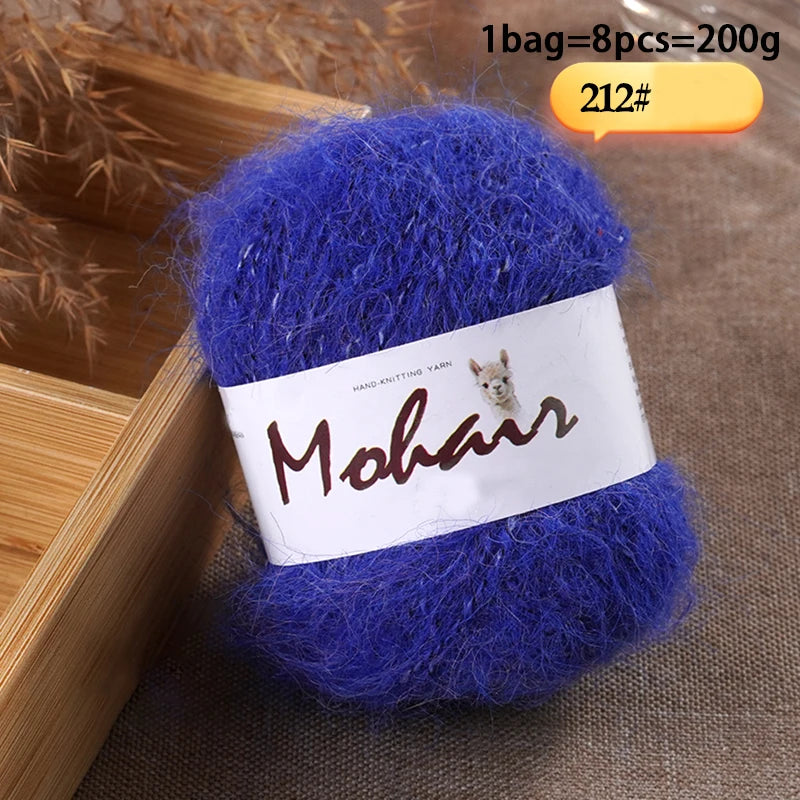 Long-Hair Mohair Yarn — Beginner-Friendly, 100g
