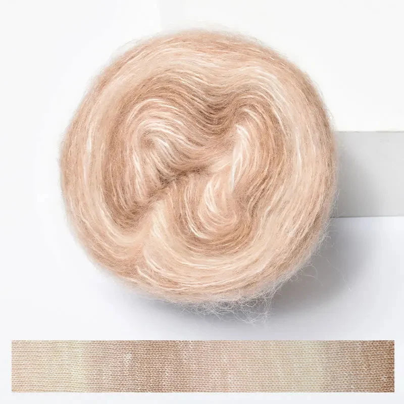 Soft Rainbow Mohair Yarn — 200m / Roll, DIY Crochet Thread