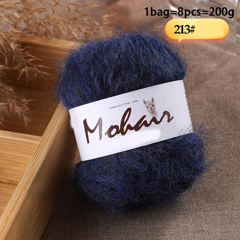 Long-Hair Mohair Yarn — Beginner-Friendly, 100g