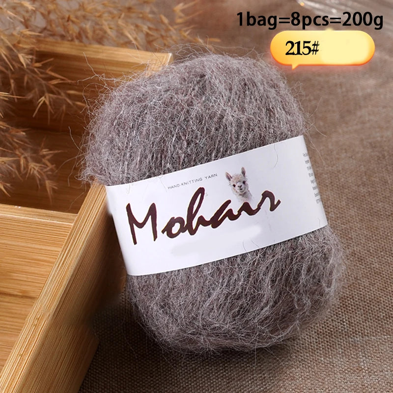 Long-Hair Mohair Yarn — Beginner-Friendly, 100g