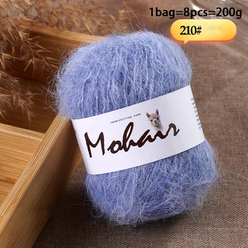 Long-Hair Mohair Yarn — Beginner-Friendly, 100g