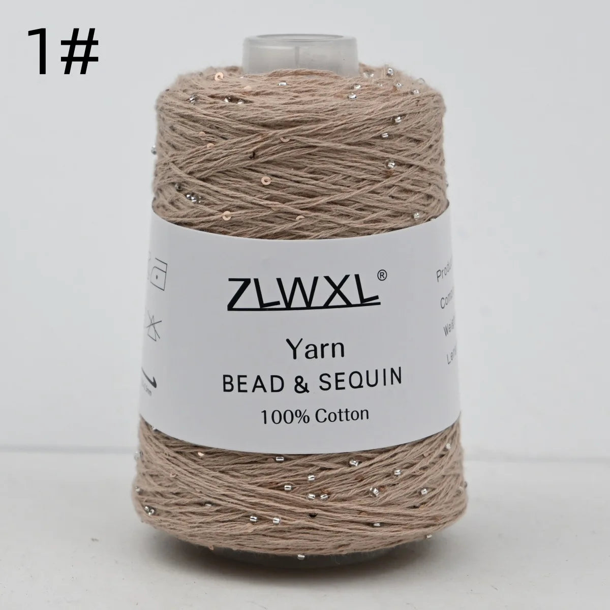 Bead & Sequin Yarn — 100g / 420m, 2mm Crochet Thread