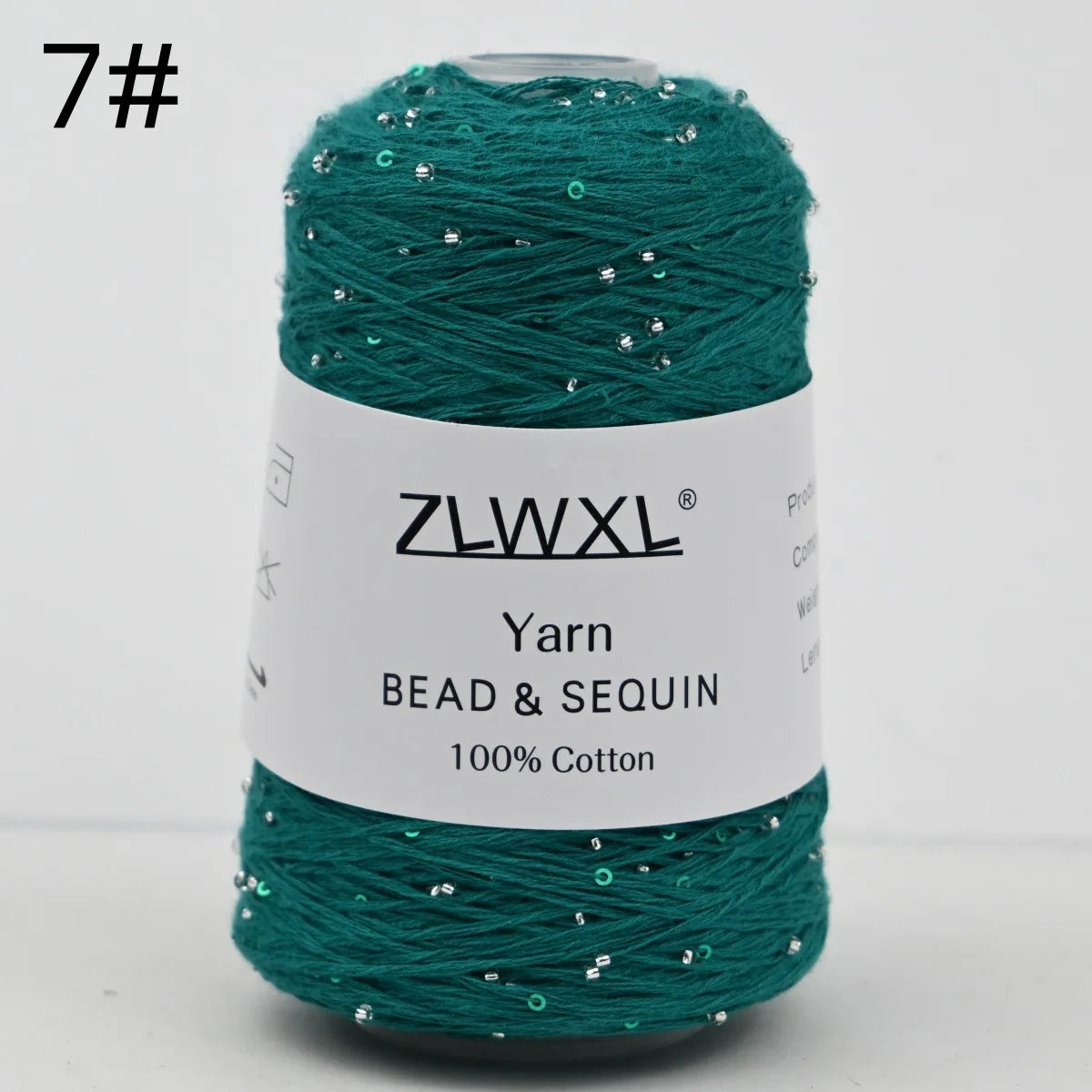 Bead & Sequin Yarn — 100g / 420m, 2mm Crochet Thread