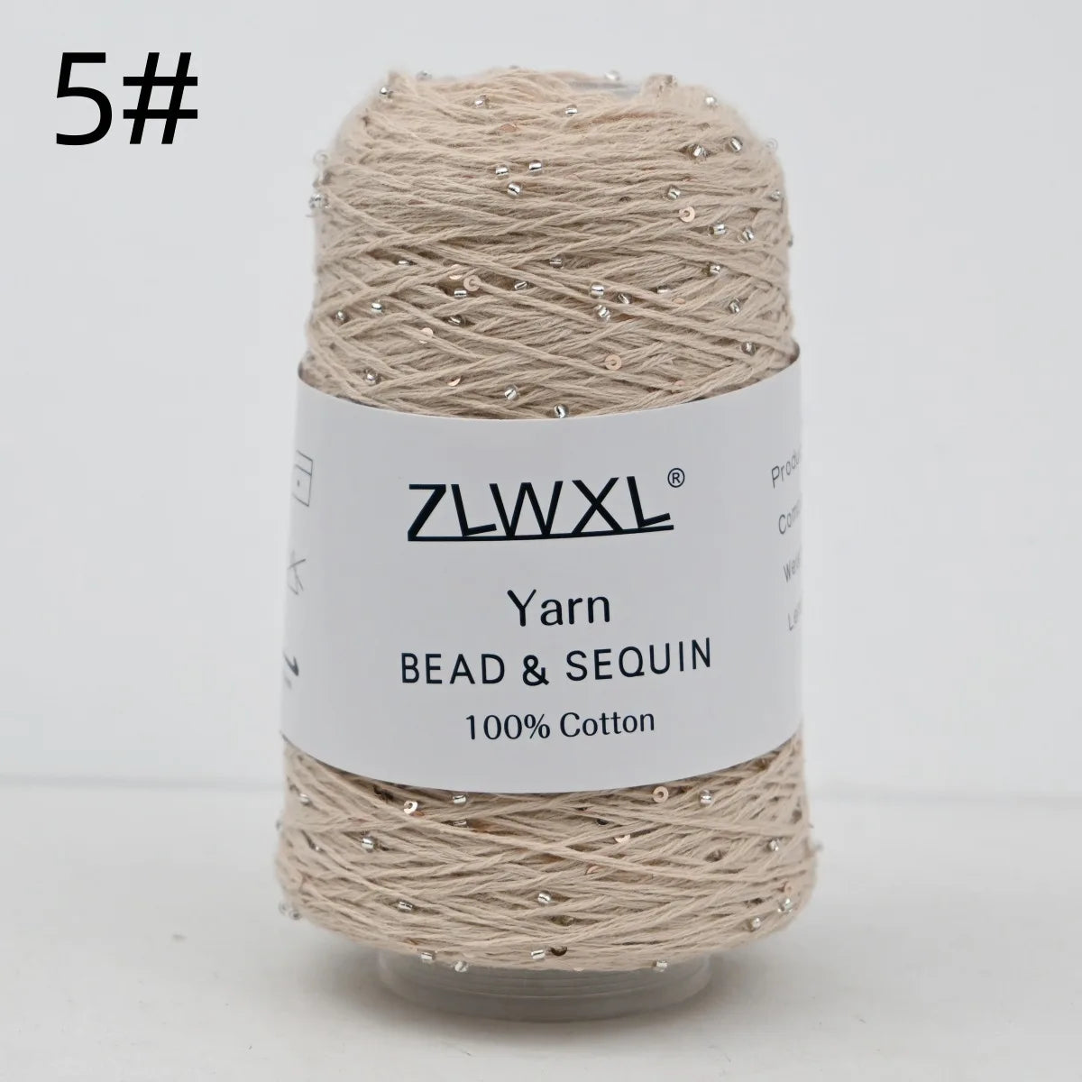 Bead & Sequin Yarn — 100g / 420m, 2mm Crochet Thread
