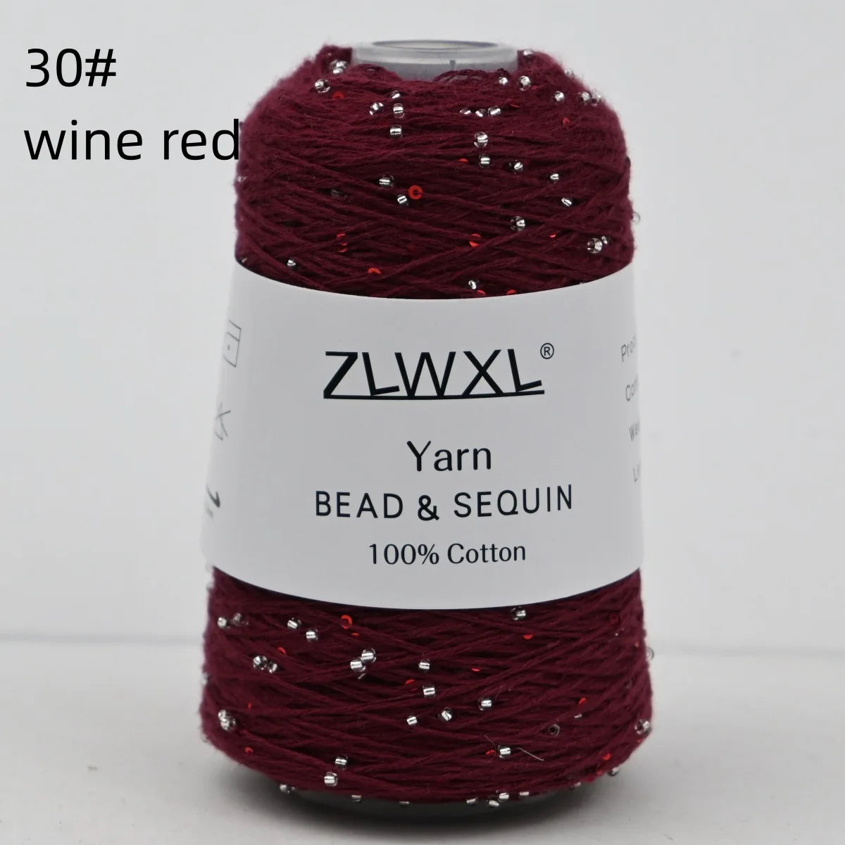 Bead & Sequin Yarn — 100g / 420m, 2mm Crochet Thread