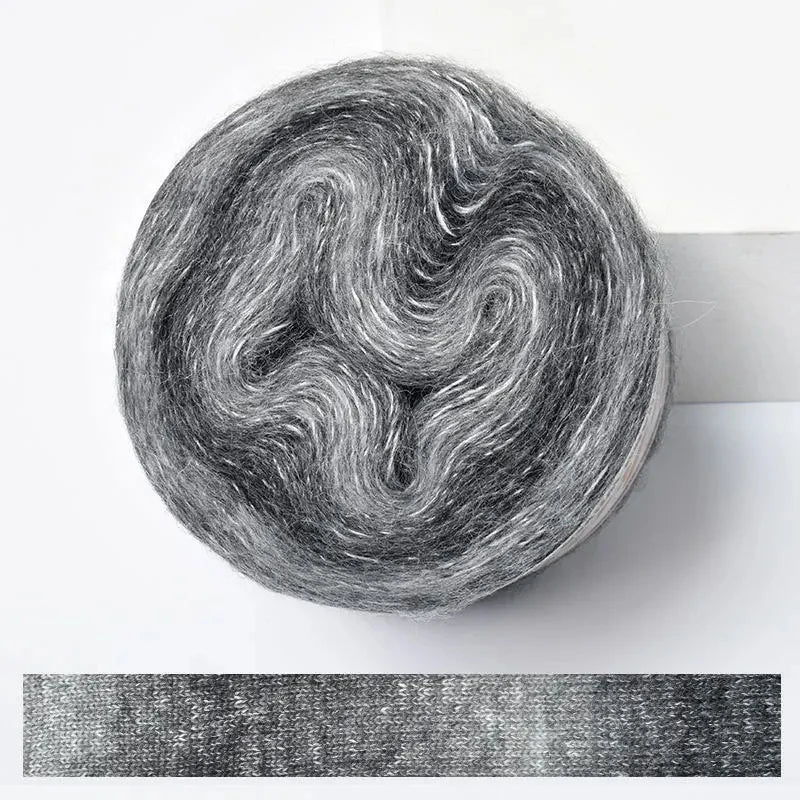 Soft Rainbow Mohair Yarn — 200m / Roll, DIY Crochet Thread