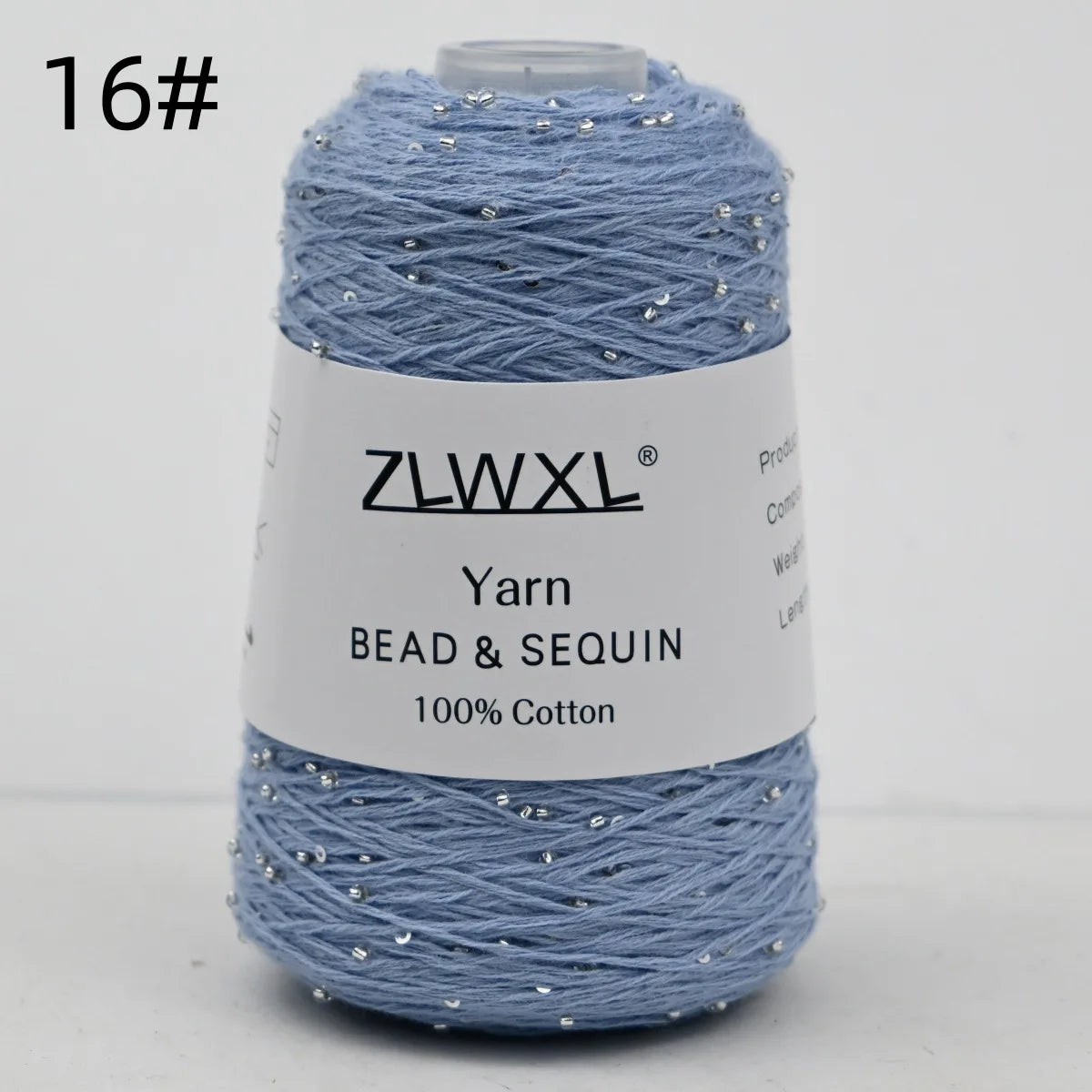 Bead & Sequin Yarn — 100g / 420m, 2mm Crochet Thread