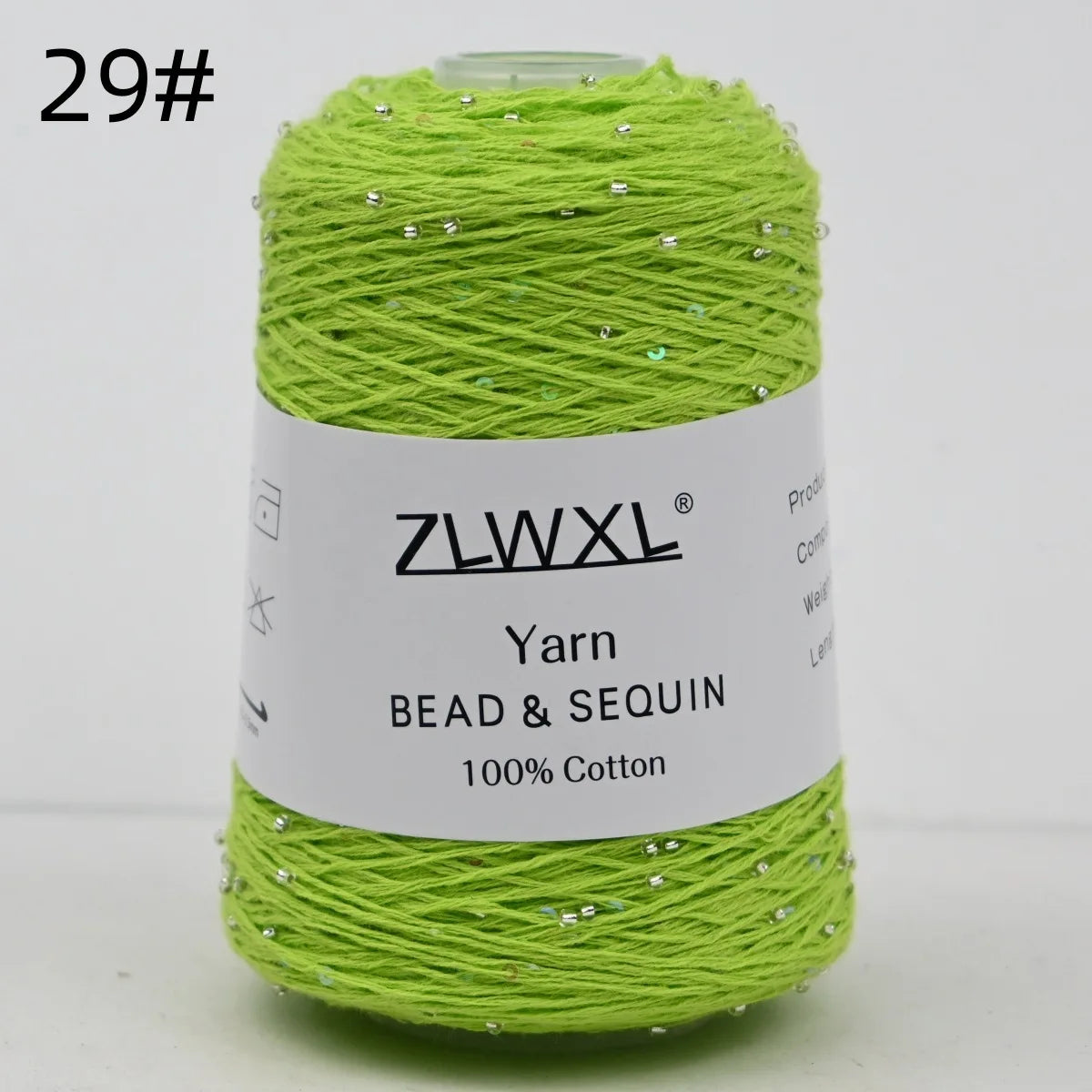 Bead & Sequin Yarn — 100g / 420m, 2mm Crochet Thread