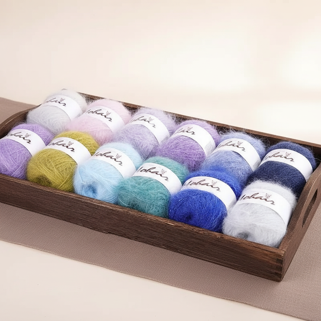 Mohair Yarn light background
