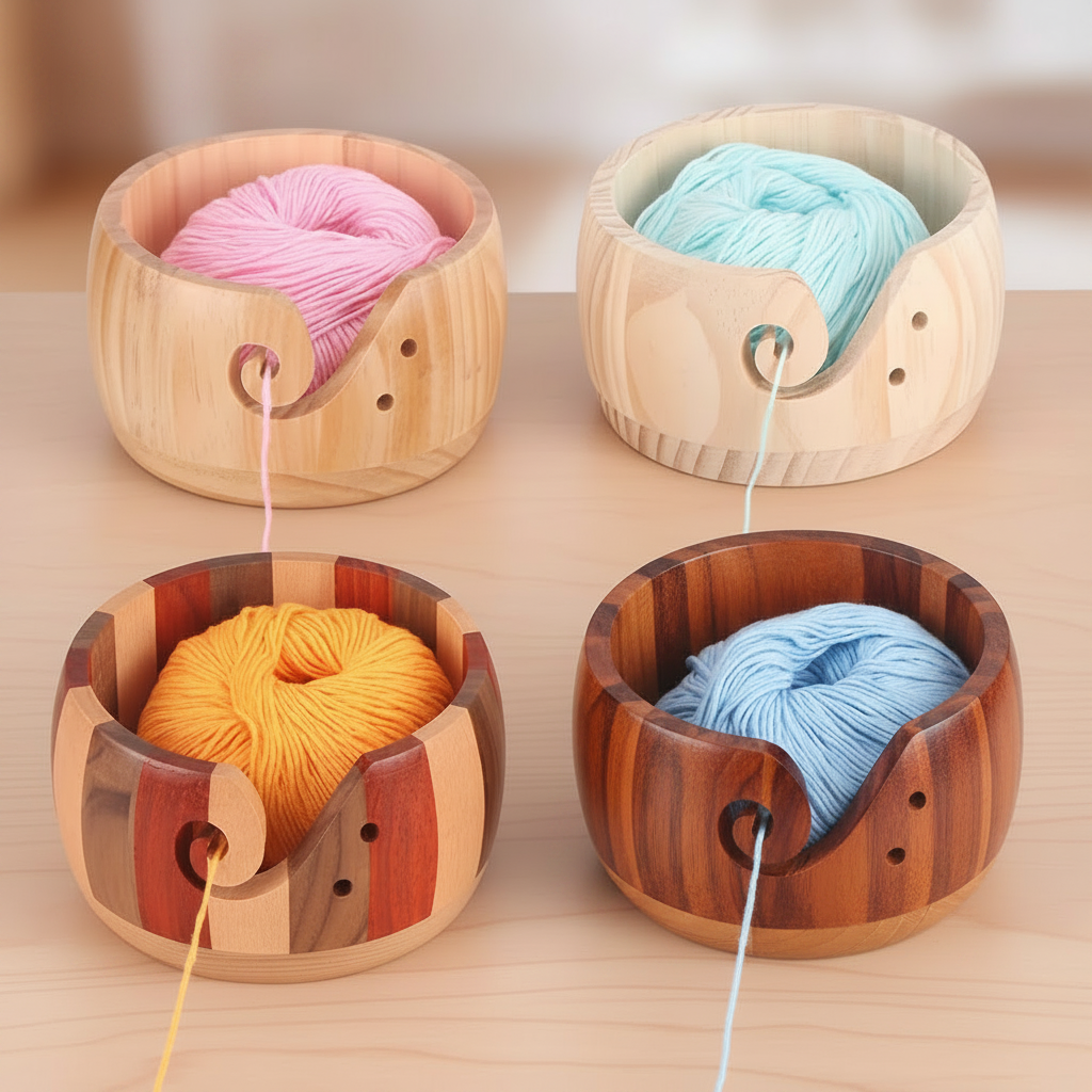 Wooden Yarn Bowls